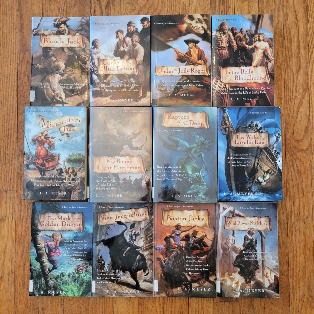 LA Meyer 12 Book Set Bloody Jack Adventures Complete Series Pirates Sea Story